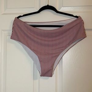 Striped bikini bottoms